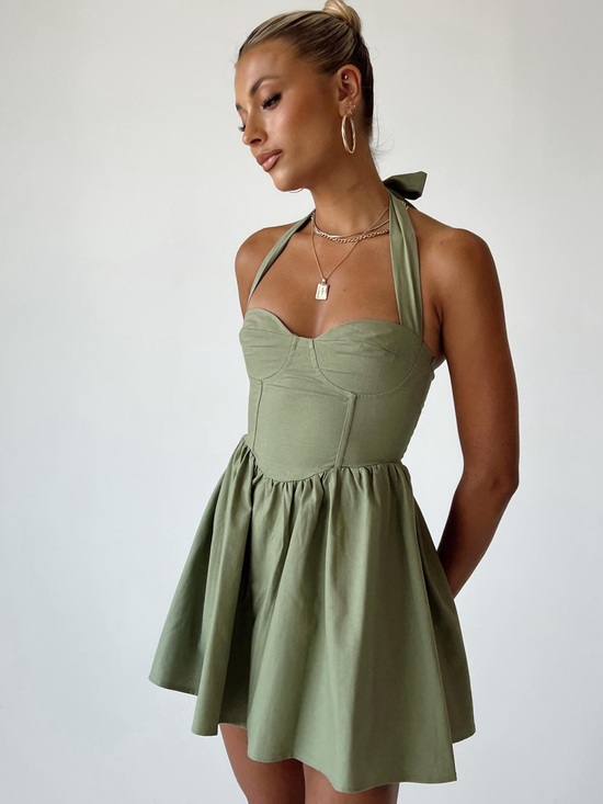 Princess Polly Dresses & Skirts - Princess Polly Lyle Mini Dress Sage Size US 6